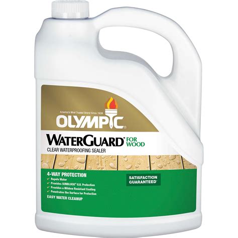 olympic clear sealer|olympic waterguard clear wood sealer.